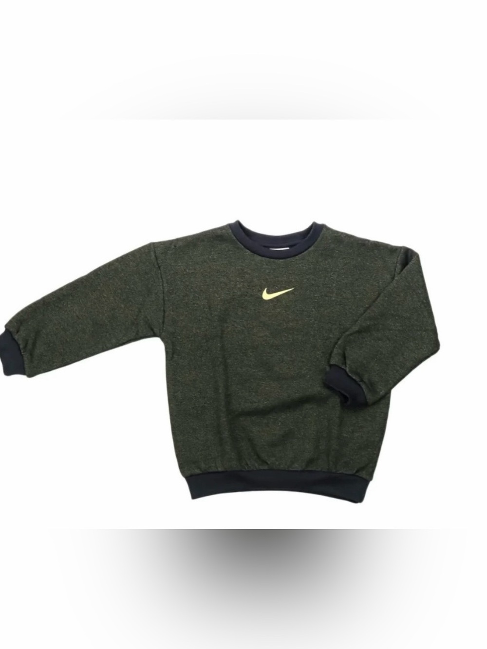 New Nike Girls 4/XS Black/gold Crewneck Sweatshirt
